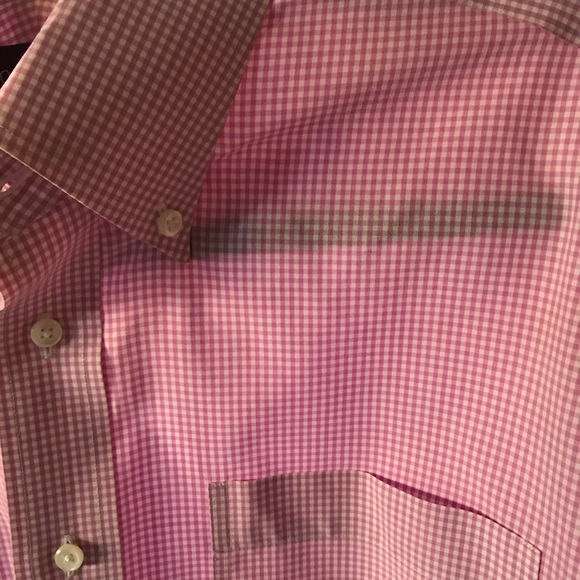 Men’s checkered pink L button up - Picture 3 of 3